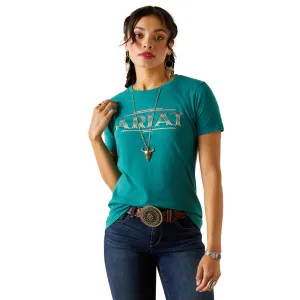 10044722 Ariat Women's Ariat Serape Style T-Shirt - Dark Teal Heather