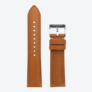 22mm Stitched Tan Leather Strap