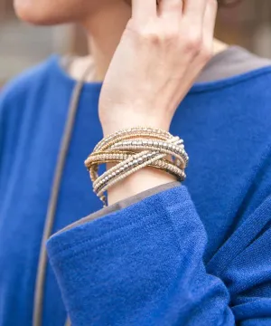 Beaded Cross Bangle