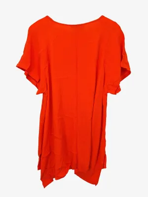 Belle Chemise Vibrant Orange Casual Top Size 18