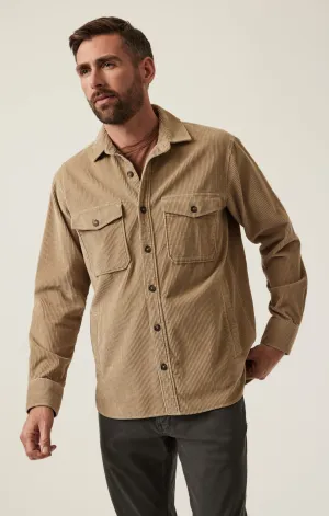 Corduroy Overshirt In Aluminum