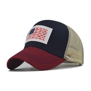 FISHING USA FLAG EMBROIDERED CAP