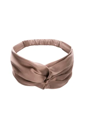 Silk Charmeuse 'Lovey' Headband: Apricot